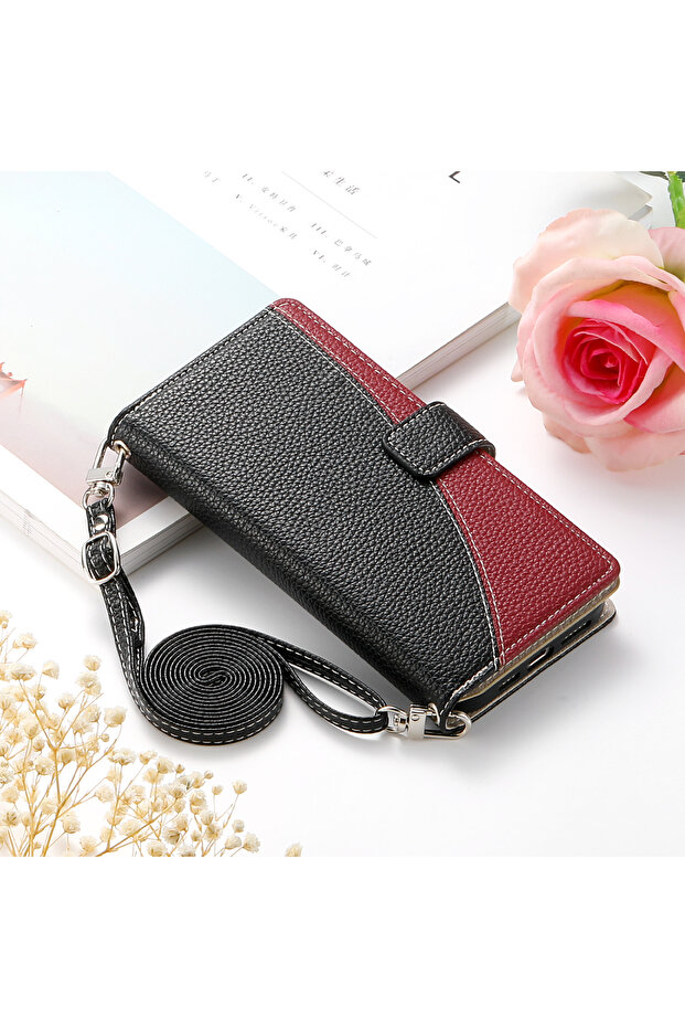 Galaxy S26 Ultra Black Flip Leather Phone Case For Samsung Galaxy S26 S25 S24 Ultra S23 FE S22 S21 S