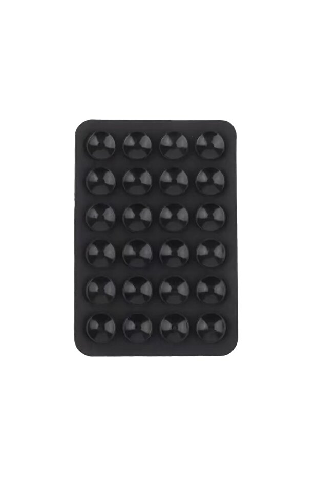 black Silicone Suction Phone Holder Mat Multifunctional Suction Cup Wall Stand Square Anti-Slip Sing