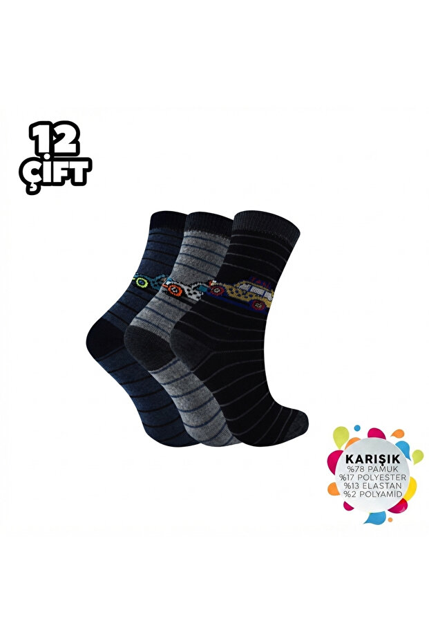 Boy's Seasonal Socks 12 Pairs