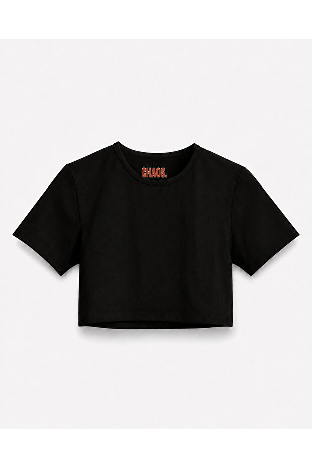 Basic Siyah Crop