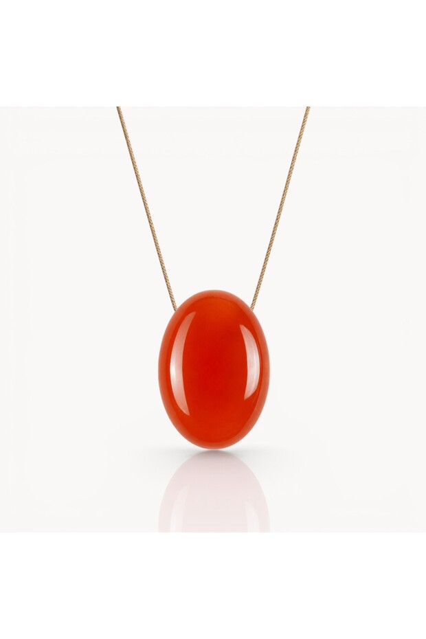 Zodiac Signs Collection 100% Natural Carnelian Pendant - Aries Zodiac Stone