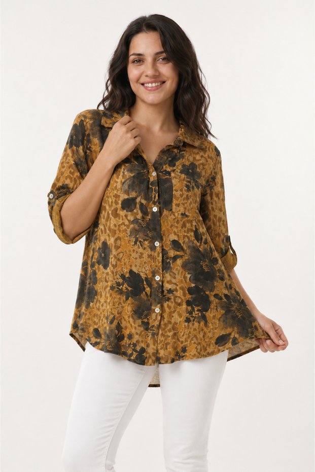 Women's Multi-Colored Patterned Italian Style Shirt