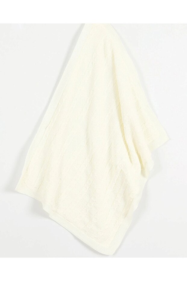 90X90 cm Winter Welsoft Knitwear Chain Patterned Baby Blanket L Breathable Structure R2799