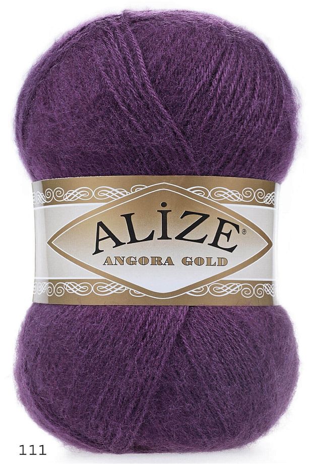 . Alize Angora Gold El Örgü İpi Mürdüm 111 - 1