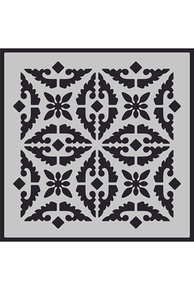 Stencil Mandala Boyama Şablonu H012 - 1