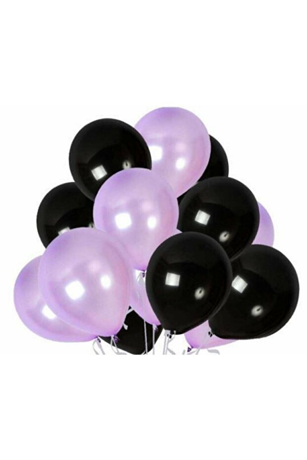 Best Black - Lilac Metallic Balloons 20 Pieces