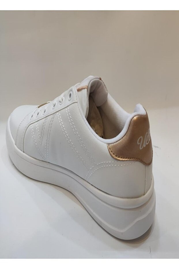 U.S. Polo Exxy Metal Crest Back Shiny Lace Up Sport Foot