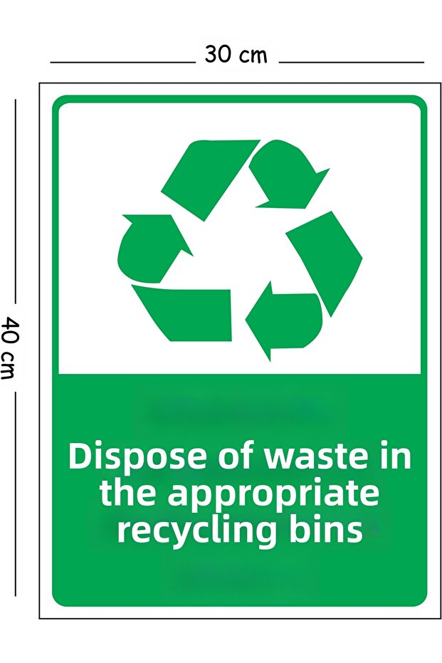 Throw Metal Waste into Suitable Waste Bins 30X40 cm A3 Warning Safety Sign