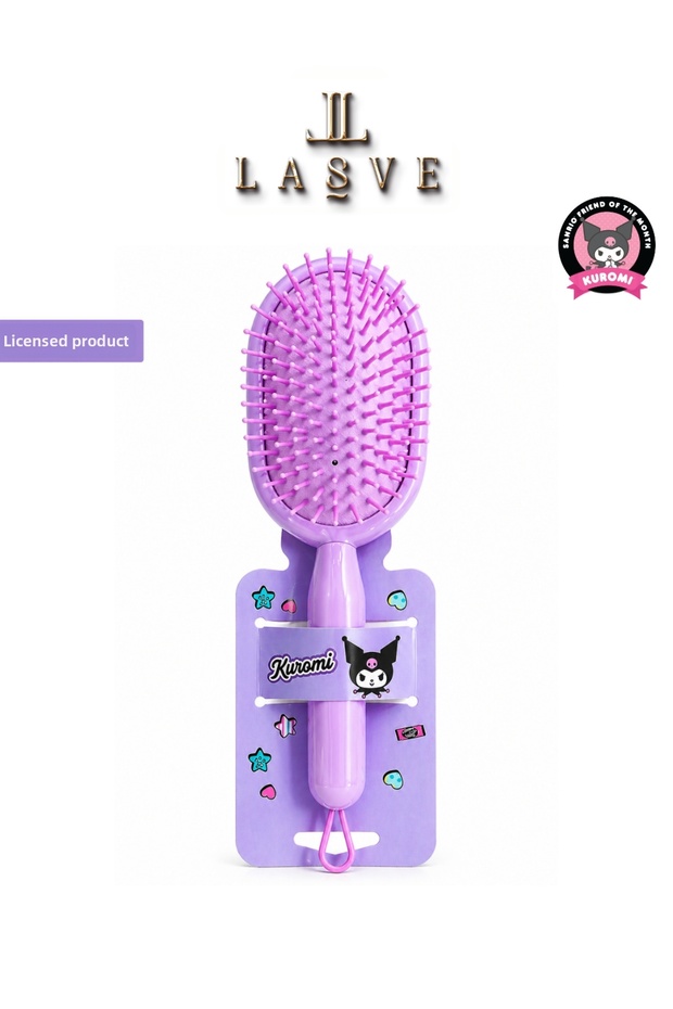 New Season Licensed Silvery Sequined Children's Hair Comb Purple Shiny Fun Design