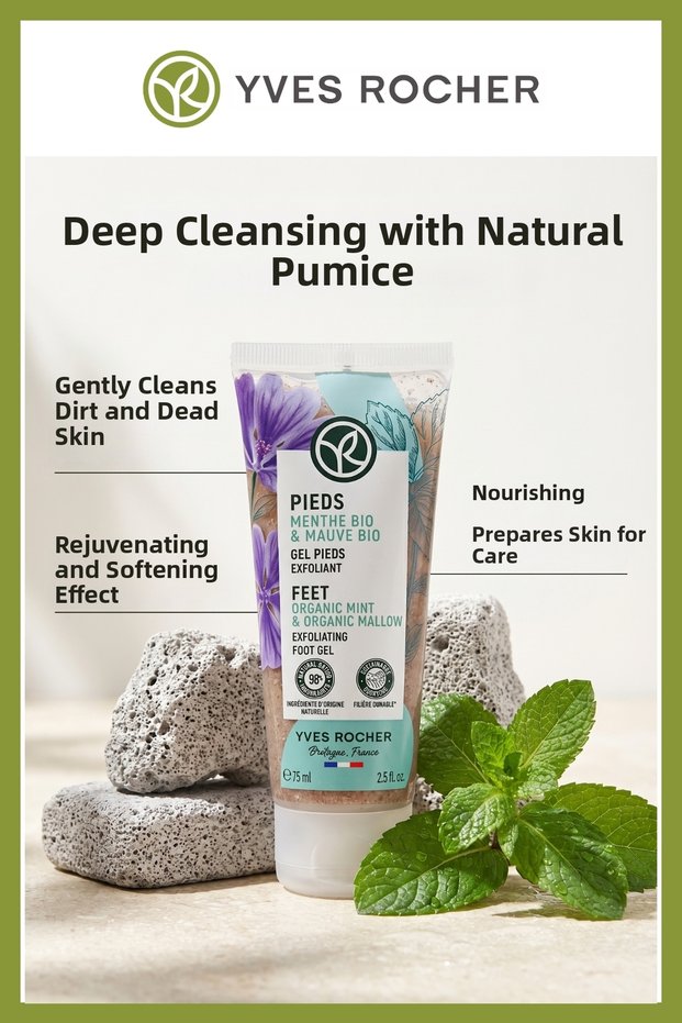 Pumice Stone Exfoliating Dead Skin Cleansing Gel for Foot Care 75 ml