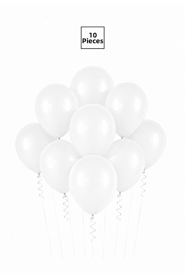White Balloon 10 Pieces