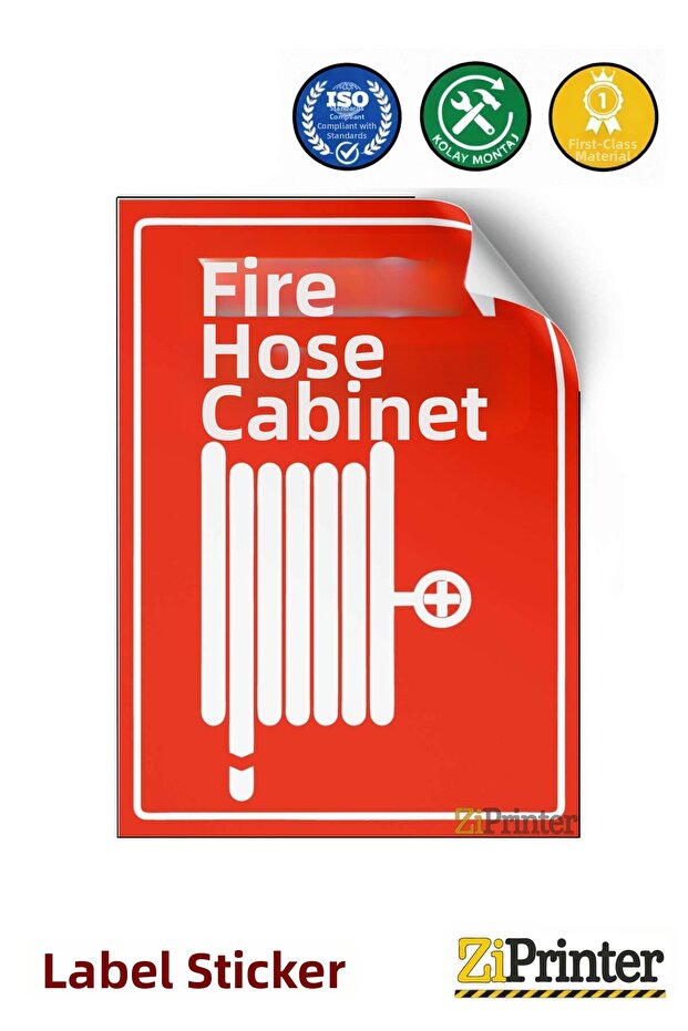 Fire Cabinet Isg Warning Sign Sticker 70X100 cm