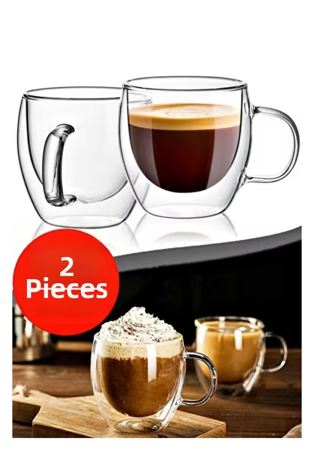 Double Glazed Coffee-Tea Cup with 2 Layers