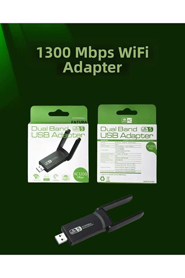 محول USB 3.0 لاسلكي - يدعم 2.4 جيجا هرتز و5 جيجا هرتز