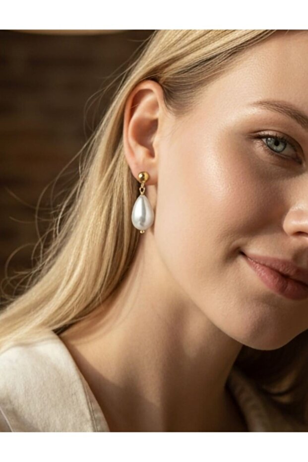 Damla Mallorcan Pearl Steel Earrings