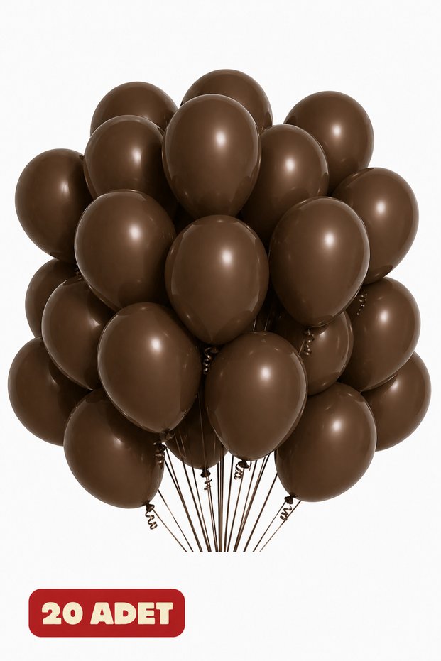 20Pcs Brown Pastel Balloon Birthday Celebration Surprise Supplies and Decorations Birthday Balloons