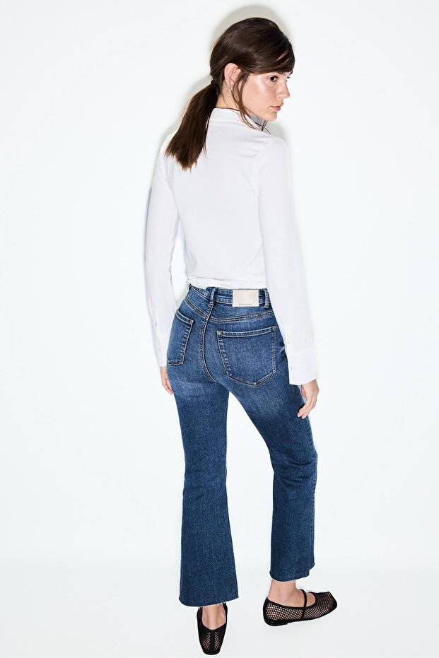 D78 Cropped Çan Paça Jean - 5