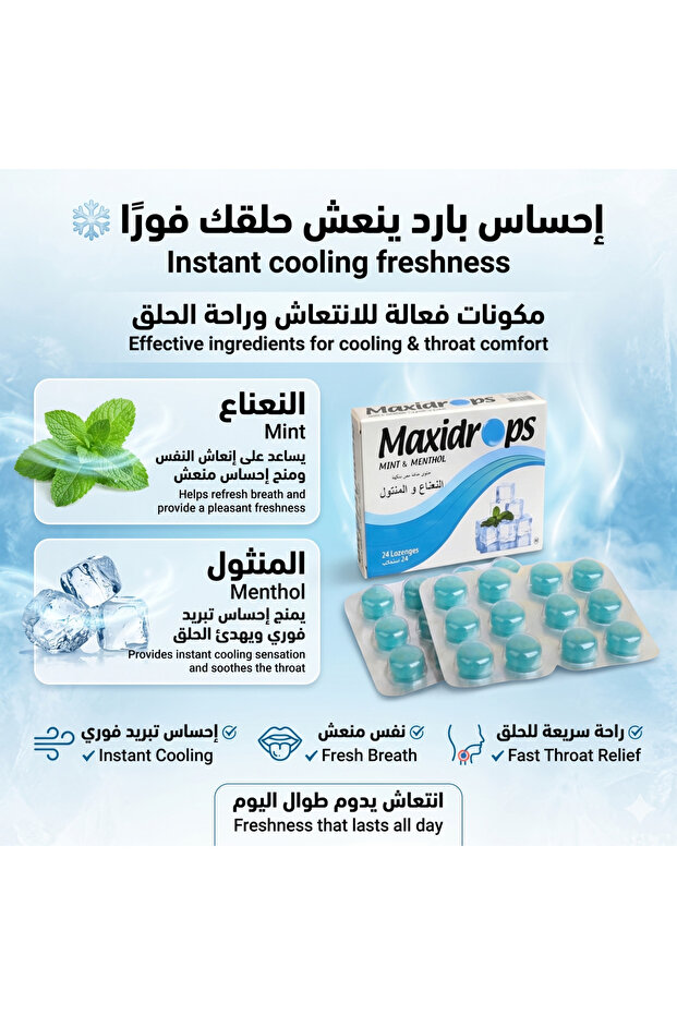 Mint and Menthol Coating Tablets 24 Tablets – Soothing Throat and Refreshing Breath - 5