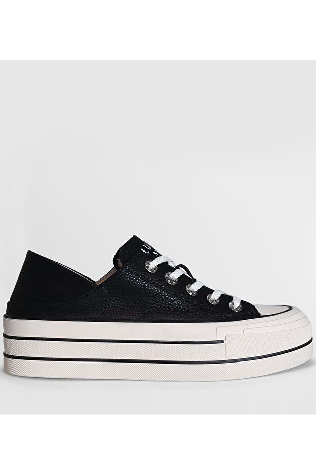 121230091 Pamela Leather Unisex Sneaker Shoes Black