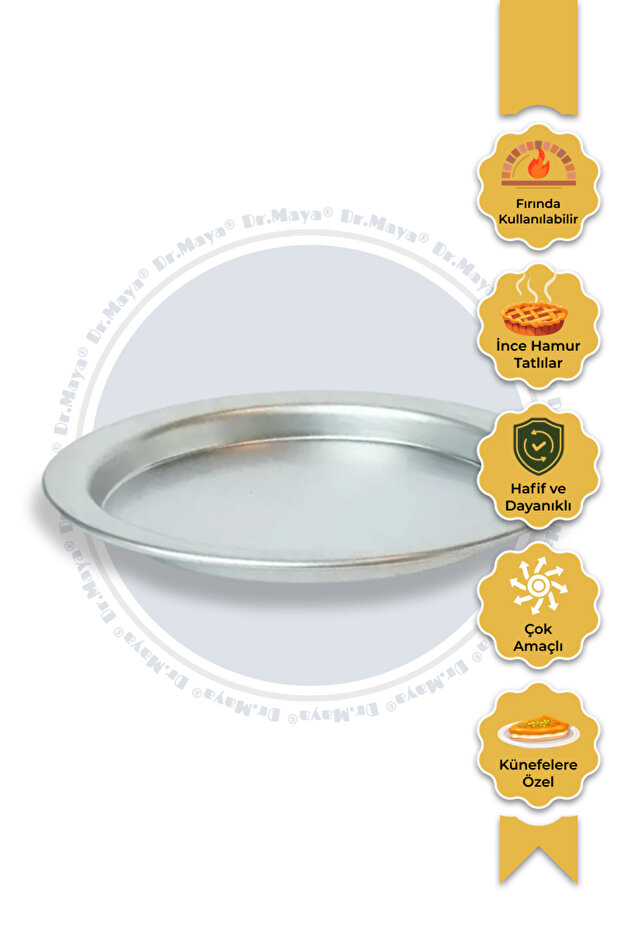 Large Size Kunefe Plate and Baking Tray Can Go into the Oven Lightweight Durable Dessert Tray