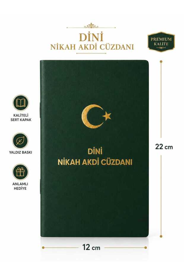 Hytech Mehir Defteri -İslami Nikah Akdi Cüzdanı -16 Sayfa, Aile Hatıra Cüzdanı Defteri (54 Farzlı)