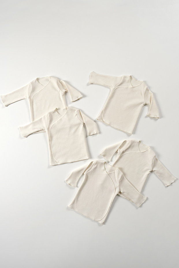 Krem Renk Bebek Kruvaze Set - 5 Parça - 1