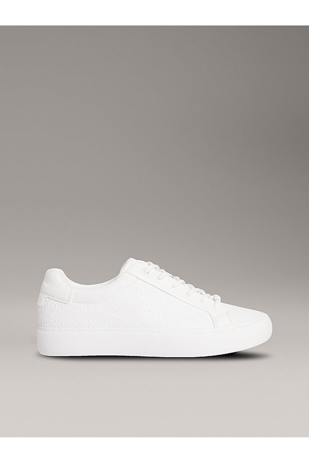 Women's Monochrome Vulcanized Lace-Up White Sneaker Hw0Hw02573-0K4