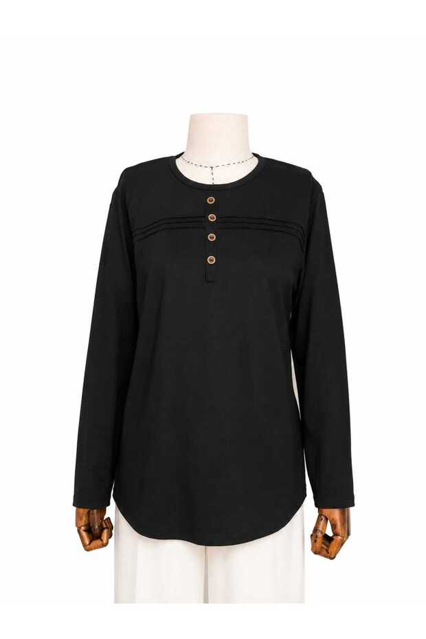 Women's Lycra Mid-Age and Above Four Seasons Mother's Combed Cotton Blouse New Season Striped Stripe Button Detail