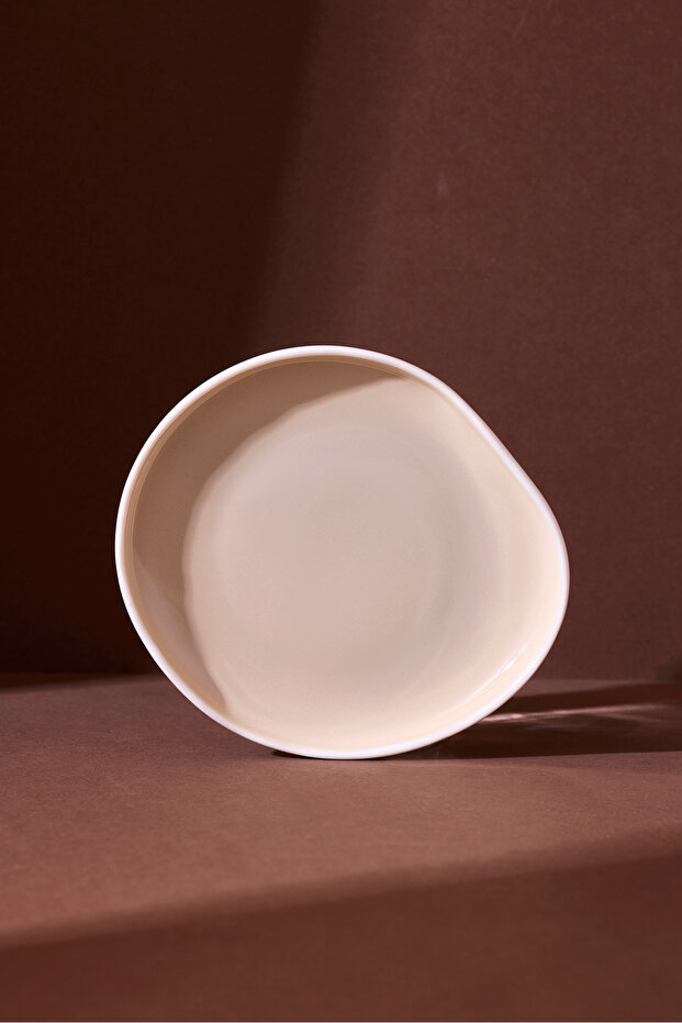 Roma Beige Porcelain Small Plate 12.5X11X2.2 cm