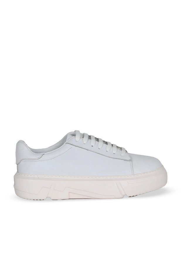 White Napa Leather Men's Casual Shoes 32Ma209