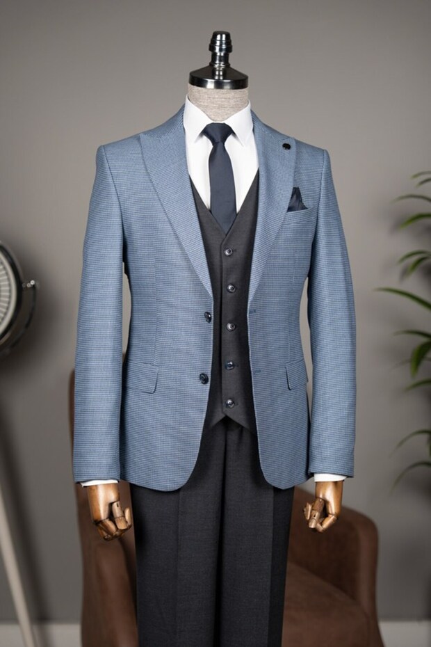 Combined Suit Dress Navy Blue