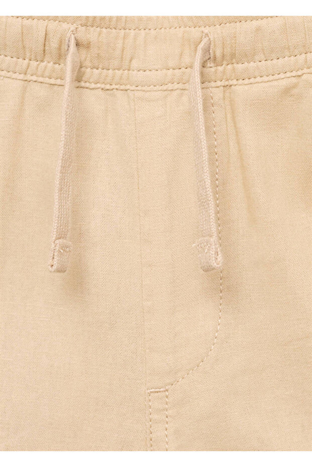 Bermudashorts aus Leinen mit elastischem Bund - 7