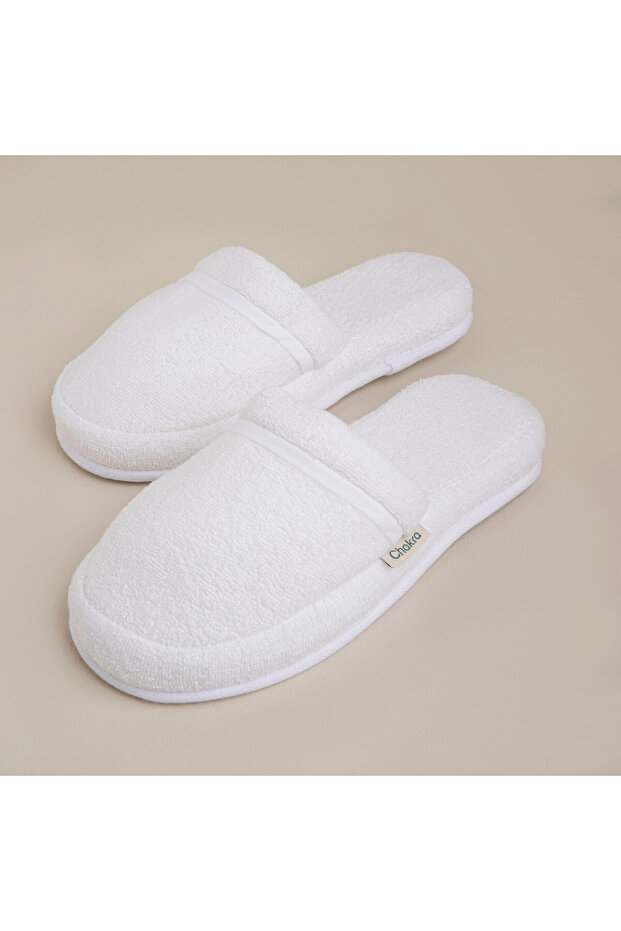 Solid Unisex Slippper White - 2