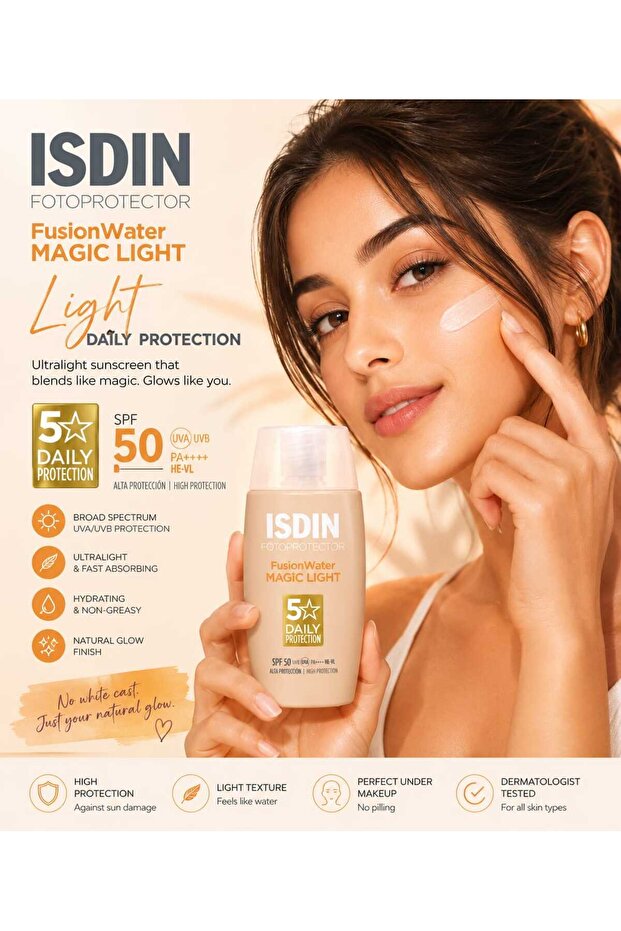 واقي شمس فيوجن ووتر ماجيك خفيف SPF 50 حجم 50 مل