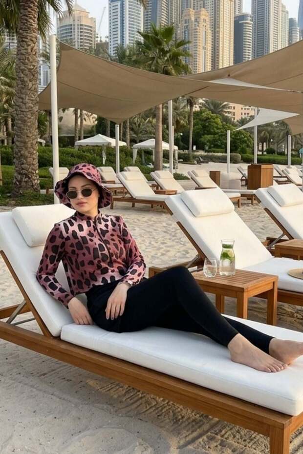 طقم ملابس سباحة كروبلو تيسيتير باللون البني