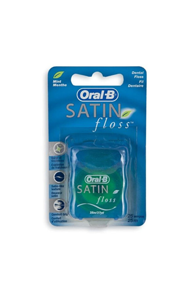 Satin Floss Mint Dental Floss 25m (1 box)