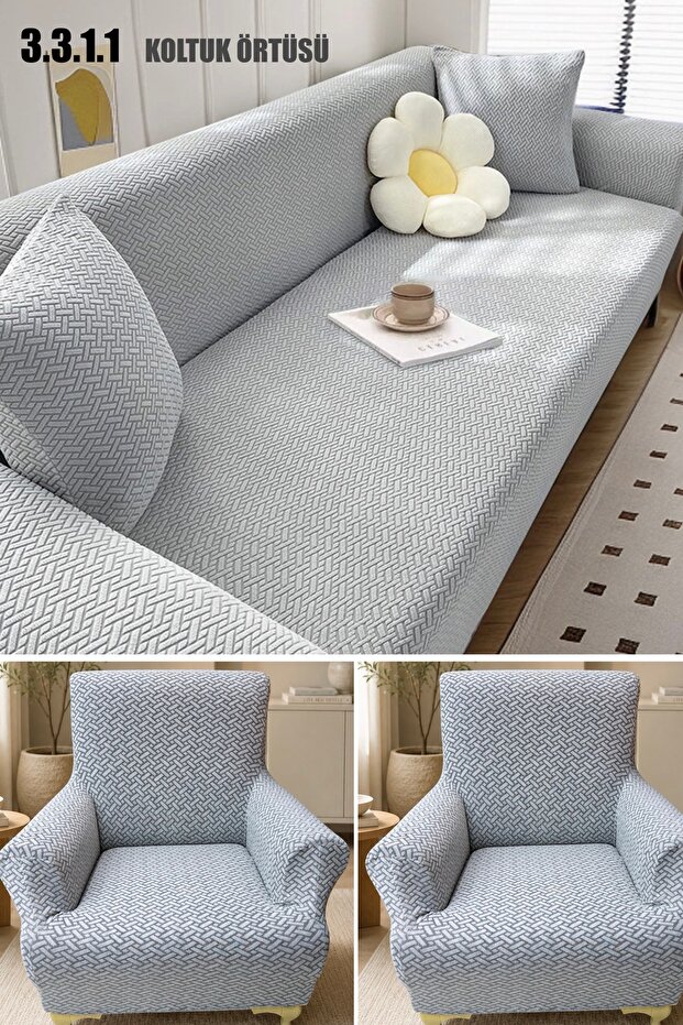 Jacquard Sofa Cover 3.3.1.1 Seat Cover Set Sofa Cover Home Textile