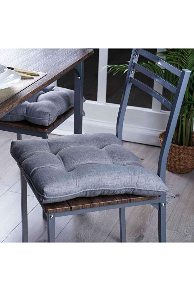 Riva 4-piece Chairpad Set 43x43cm-grey