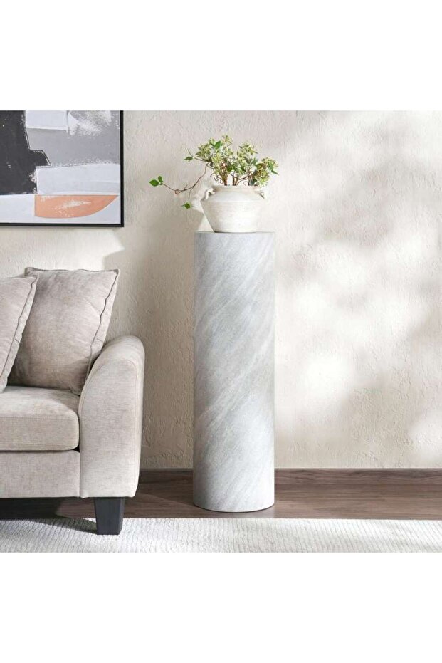 Kasson Planter Stand Large Round - Grey