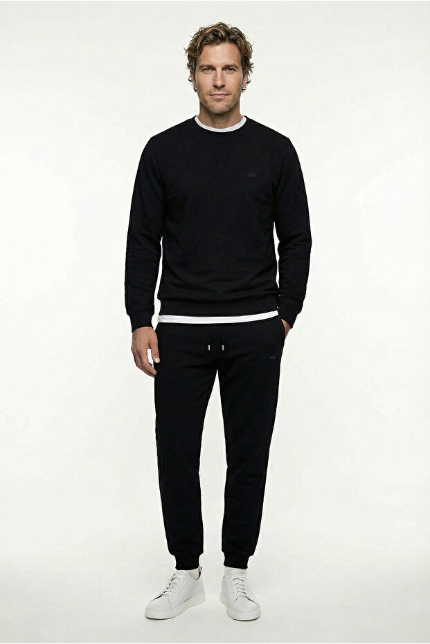 Crew Neck Regular Fit Cotton Basic Sweatshirt - 4