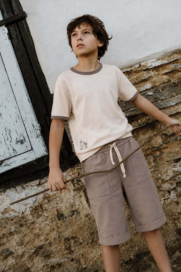 Kaprili T-Shirt Set 2-10 Years Beige Melange