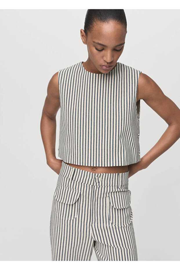 Striped Blouse with Buttons