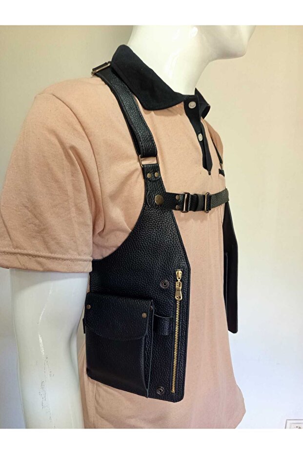 100% Genuine Leather, Holster Bag, Vest, Phone, Wallet, Card Holder, Pocket Bag