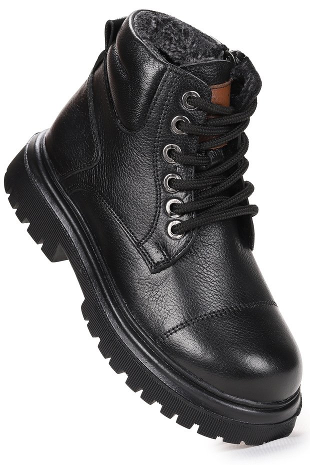 Series 100% Leather Zippered Boys' Boots Shoes