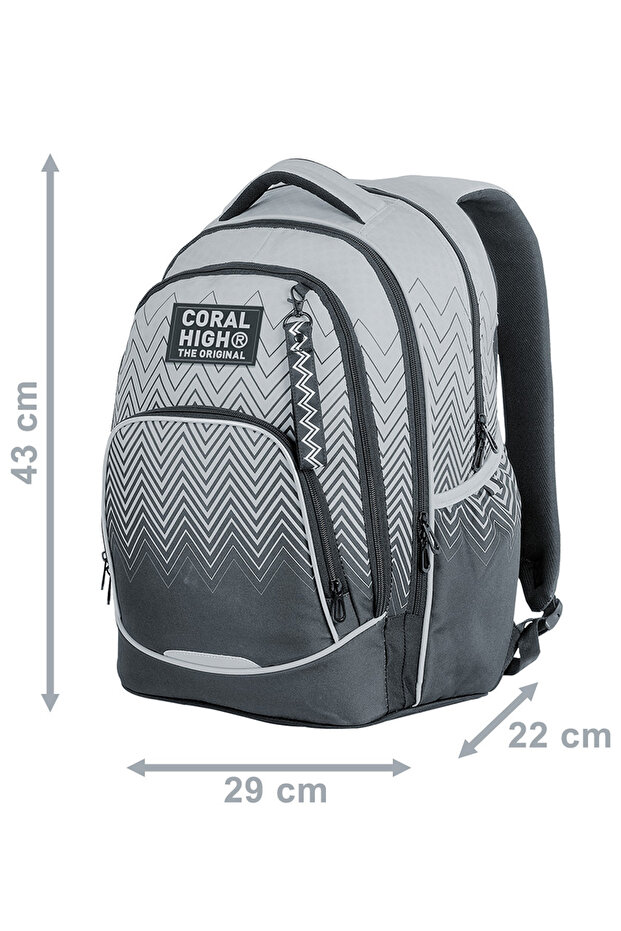 Antique Patterned School Backpack 24458 - 5