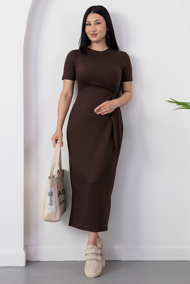Side Tie Slit Dress Dks1136-1