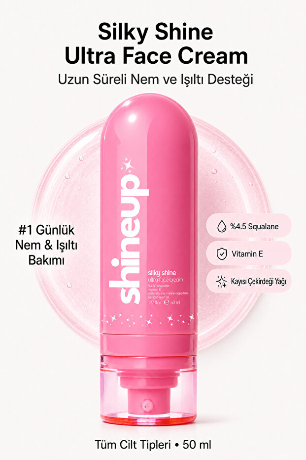 Silky Shine Water Based Face Cream 50 ml | Intensive Moisturizing & Brightening Ultra Face Cream