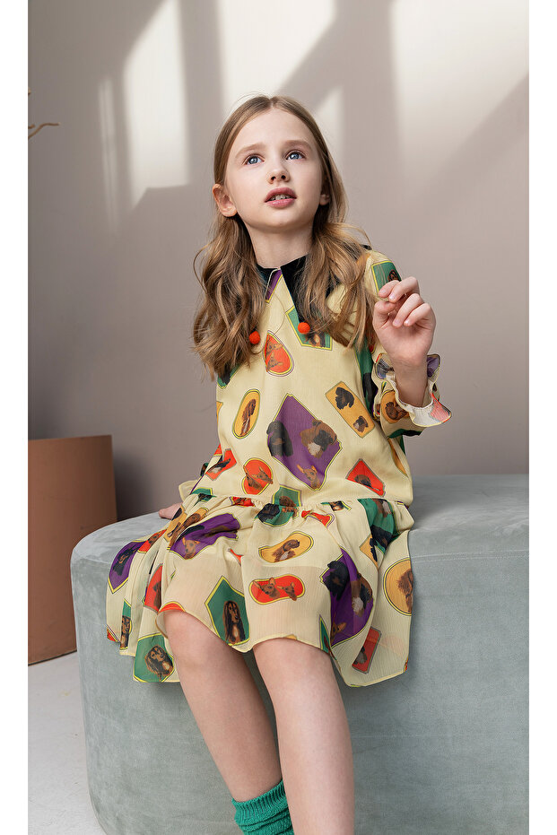 Dog Pattern Dress - 5