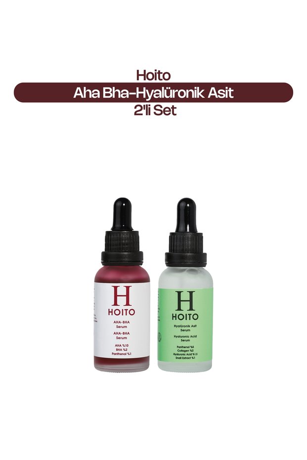 Renewing & Plumping Repairing Skin Care Routine: Aha Bha Serum (30 ml) + Hyaluronic Acid Serum (30 ml)