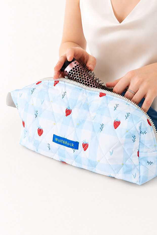 Colorful Quilted Waterproof Hair Styling Bag and Organizer